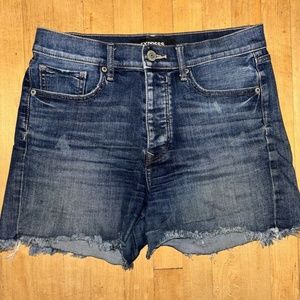 Express Women's Midi Shorts Vintage High Rise Button Fly Size 4